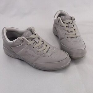 Propet Washable Walker Sneakers Women 7.5 Grey Leather Lace Up Walking Shoes